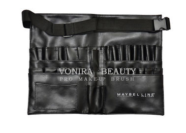 芸術家ベルトの革紐の黒の輸入されたPUの化粧品の構造のブラシのエプロン袋