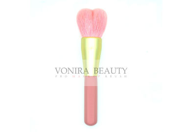 Cute Pink Heart Shape Powder / Blush Makeup Brush With Nature Goat Hair