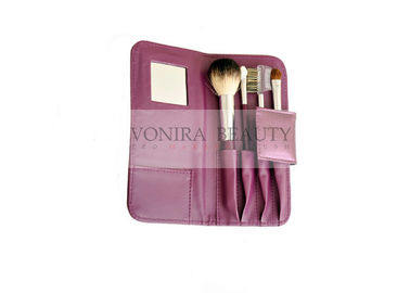 注文旅行化粧品の構造のブラシのギフトの一定の性質の剛毛およびミラーの紫色の場合