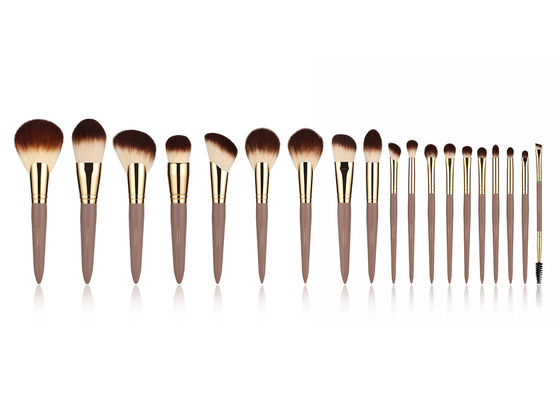 Vonira Beauty 19 Pieces Synthetic Makeup Brushes With Matte Wood Handle