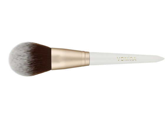 最高級セーブル毛と天然黒檀ハンドルを使用したカスタムラグジュアリーオーバルメイクブラシ