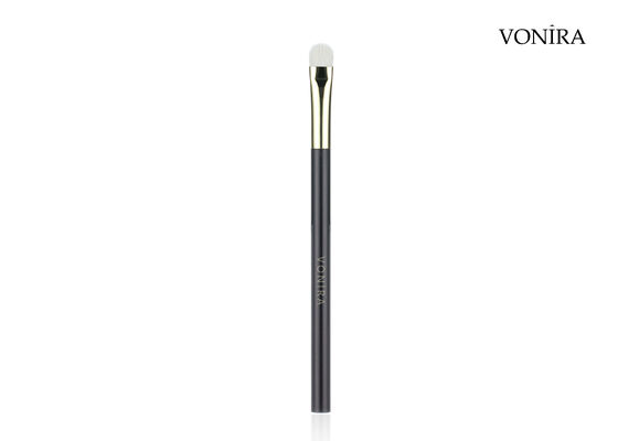 Vonira オーダーメイド 卸売 天然 白いヤギ毛 平ら ダークブラウン ハンドル アイシェーダー メイクブラシ