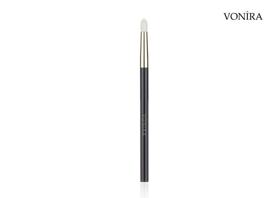 Vonira カスタム 卸売 天然 白いヤギ毛 平ら ダークブラウン ハンドル 眼筋 化粧ブラシ