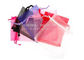 注文の混合された色のオーガンザのドローストリング袋の宝石類党結婚式の好意のギフト袋