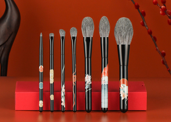 高品質Taklon PBT合成毛を使用したプロ仕様のメイクアップチークブラシ、SA8000およびISO9000認証済み、強固なマットブラック銅フェルール